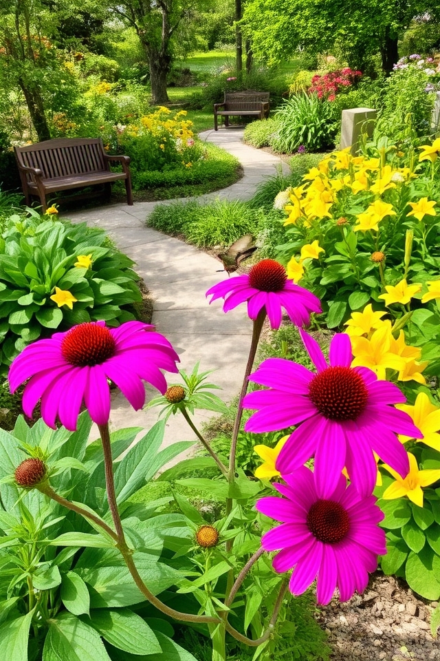 vibrant perennial garden retreat