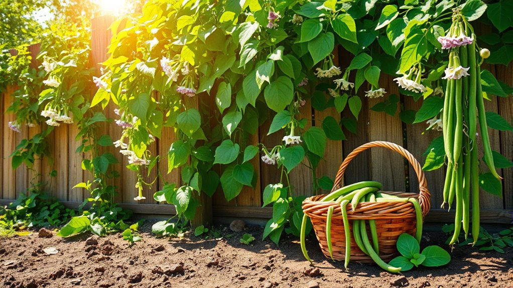vibrant productive climbing beans
