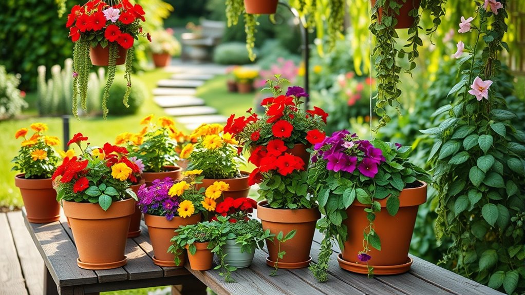 vibrant seasonal container gardens