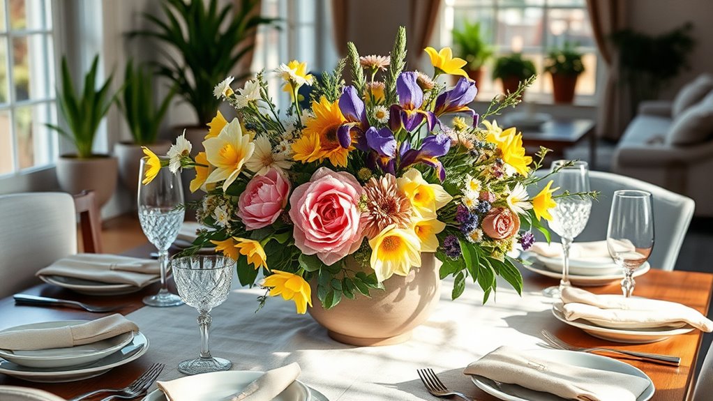 vibrant seasonal flower arrangements