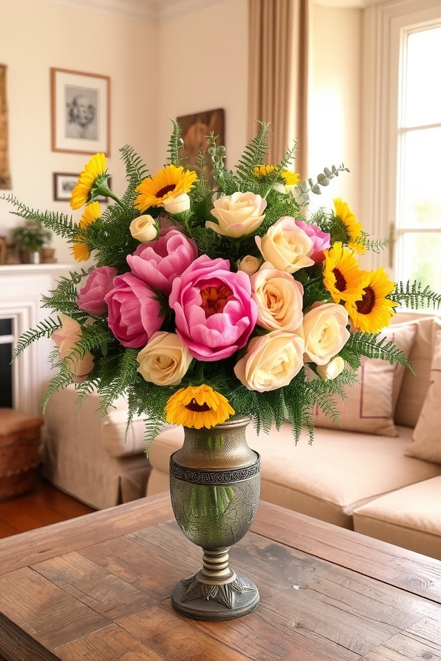 vibrant seasonal indoor arrangements