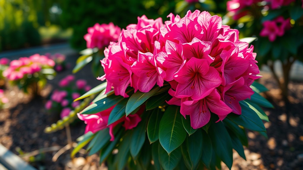 vibrant showy evergreen shrubs