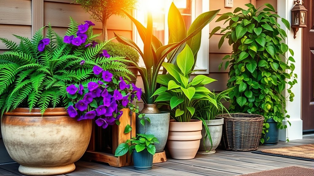 vibrant textured plant arrangements