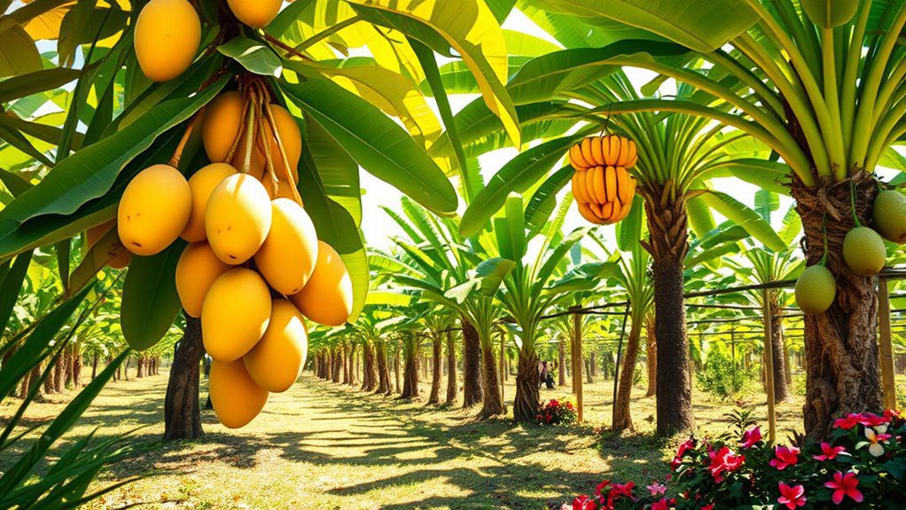 vibrant tropical fruit paradise
