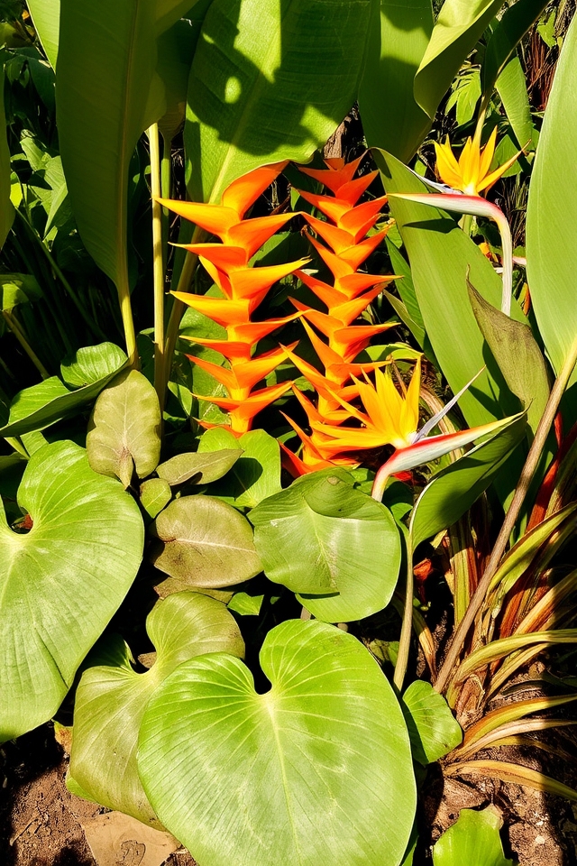 vibrant tropical garden borders