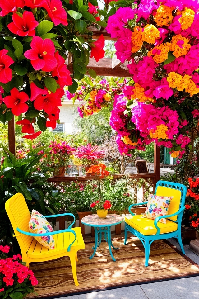 vibrant tropical outdoor paradise