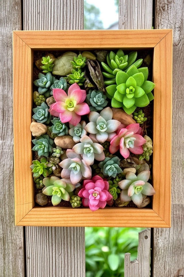 vibrant vertical succulent decor