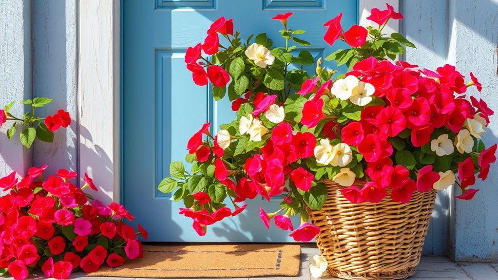vibrant weather resistant geraniums