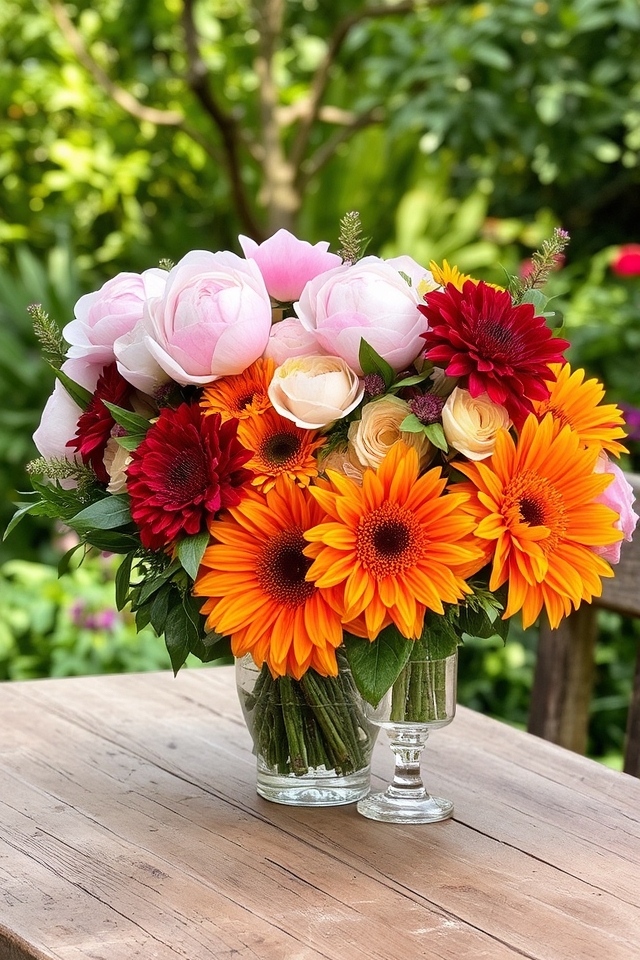 vibrant wedding floral arrangements