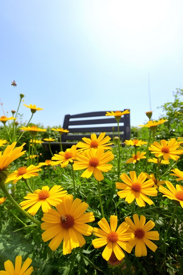 vibrant yellow perennial flower