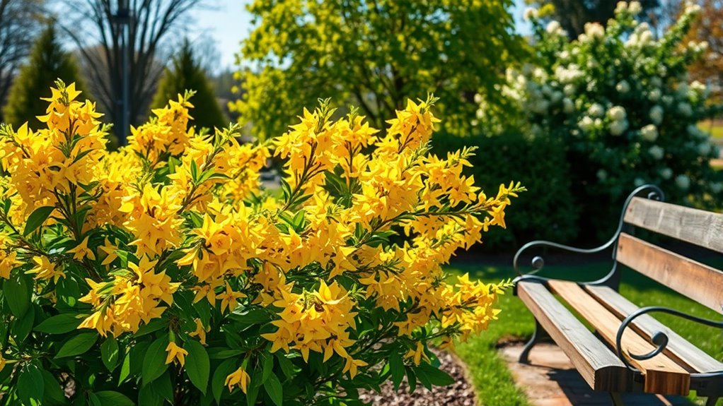 vibrant yellow spring blooms
