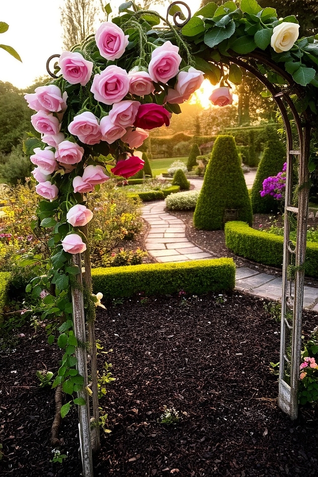 vintage garden rose arbors
