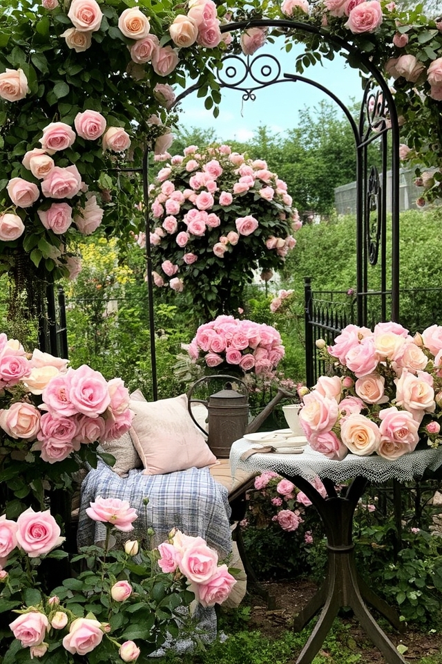 vintage rose garden retreat