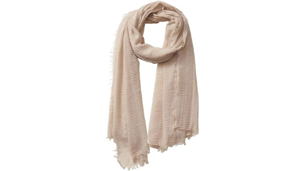vintage soft beige scarf