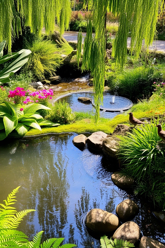 water features enhance gardens