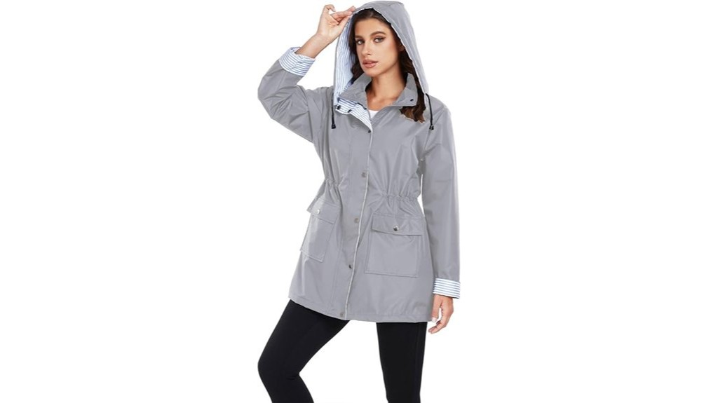waterproof hooded rain jacket