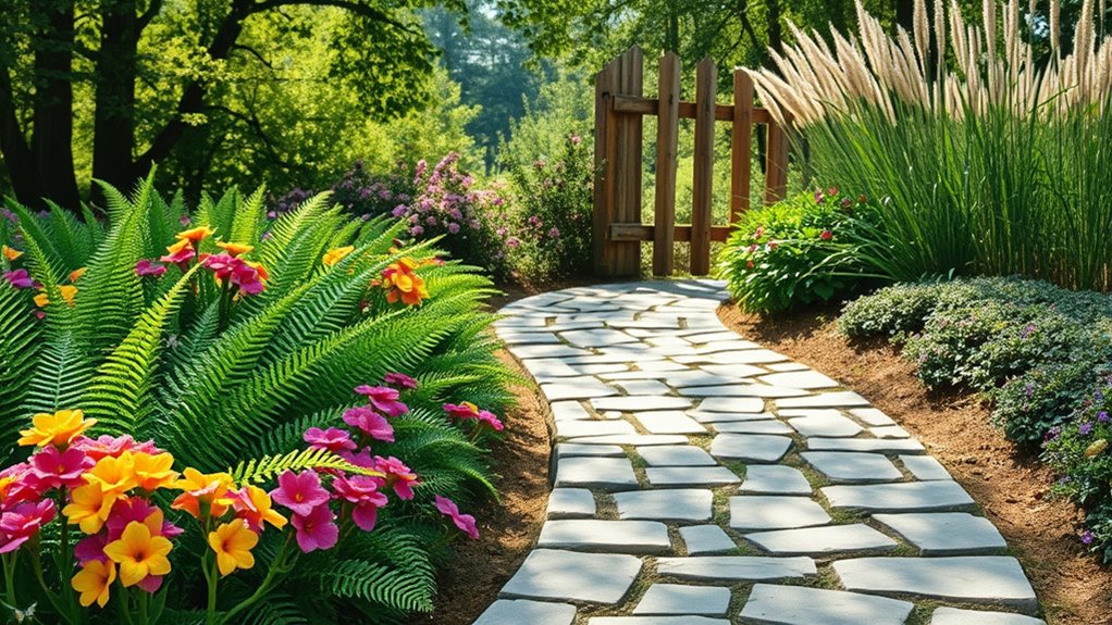 welcoming natural stone pathways