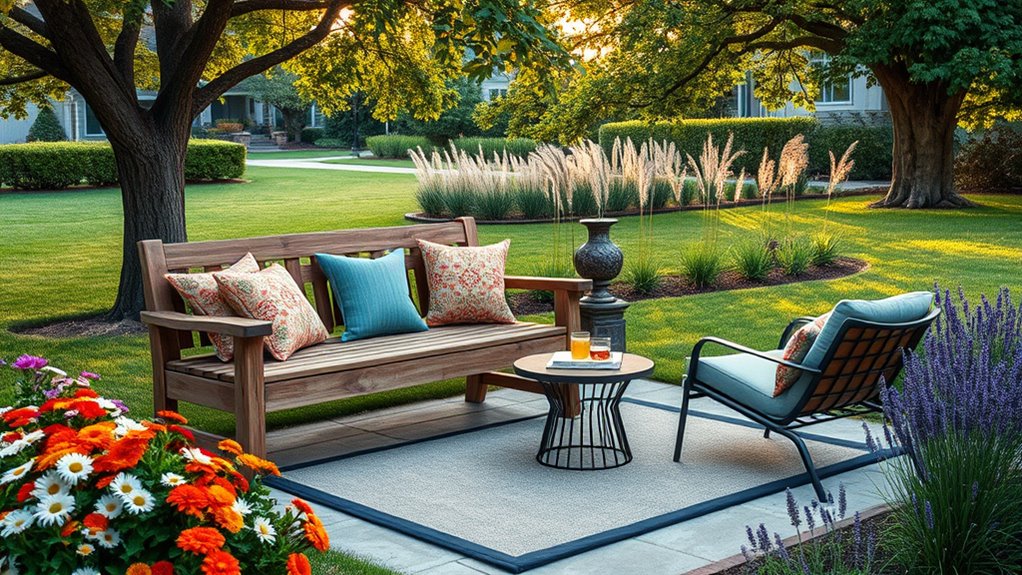 welcoming outdoor seating oasis