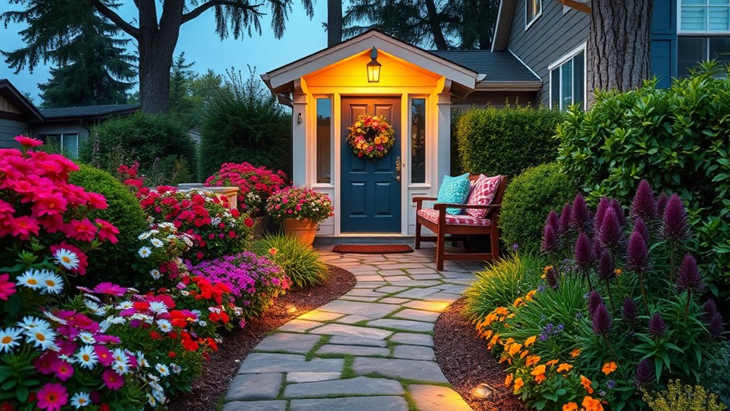 welcoming vibrant entryway design