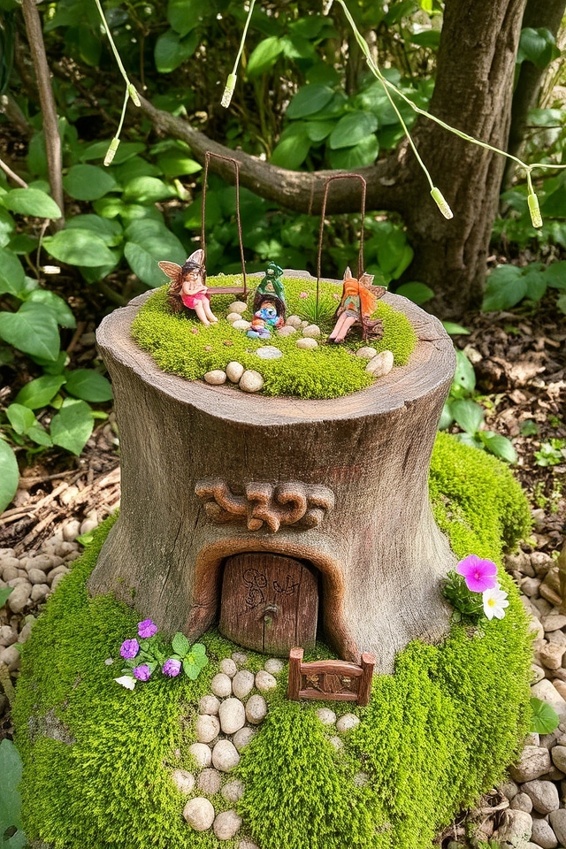 whimsical fairy garden creation