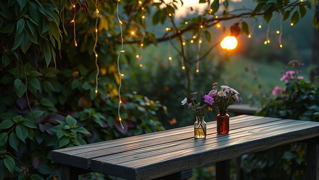 whimsical glowing garden retreat