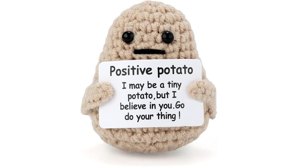 whimsical knitted potato toy