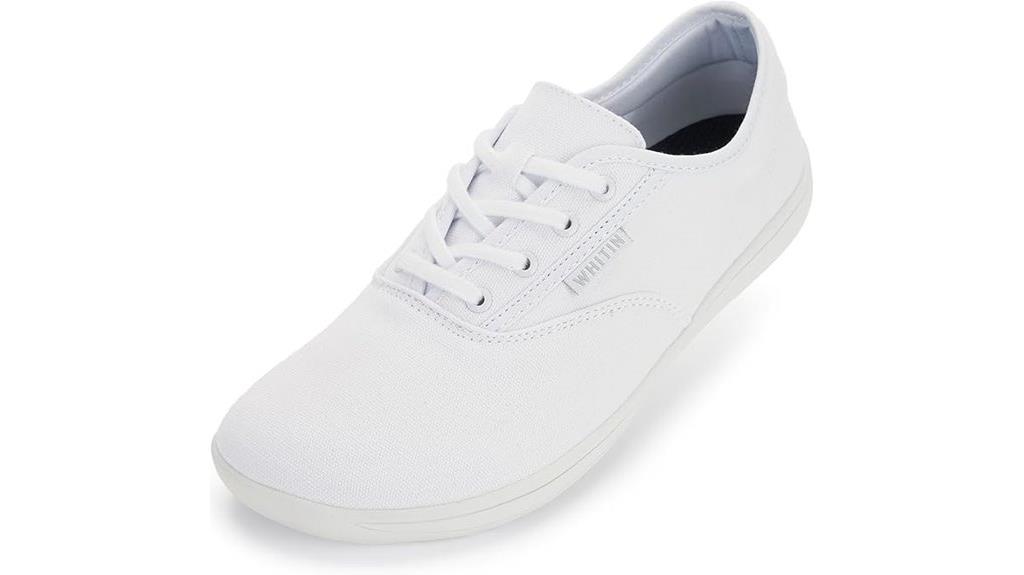 wide canvas barefoot sneakers