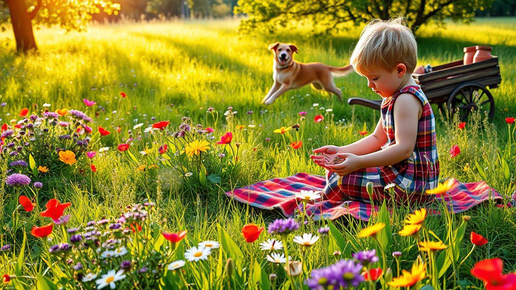 wildflower meadow for exploration