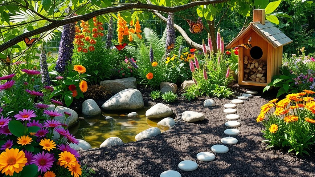 wildlife friendly native plant garden