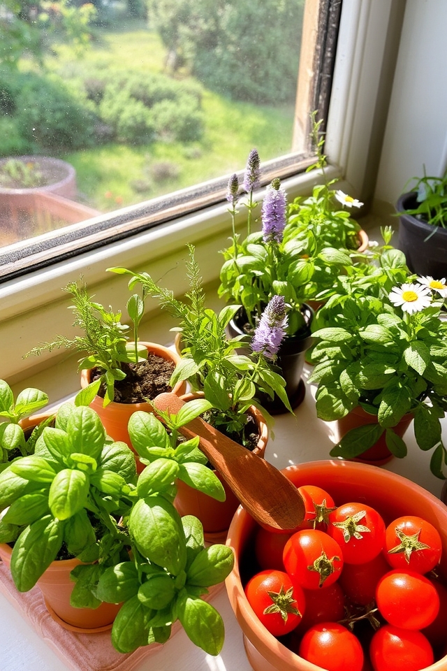 window gardens for fresh ingredients