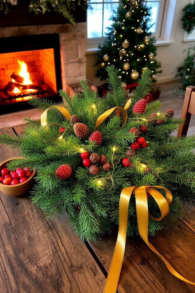winter evergreen d cor arrangements