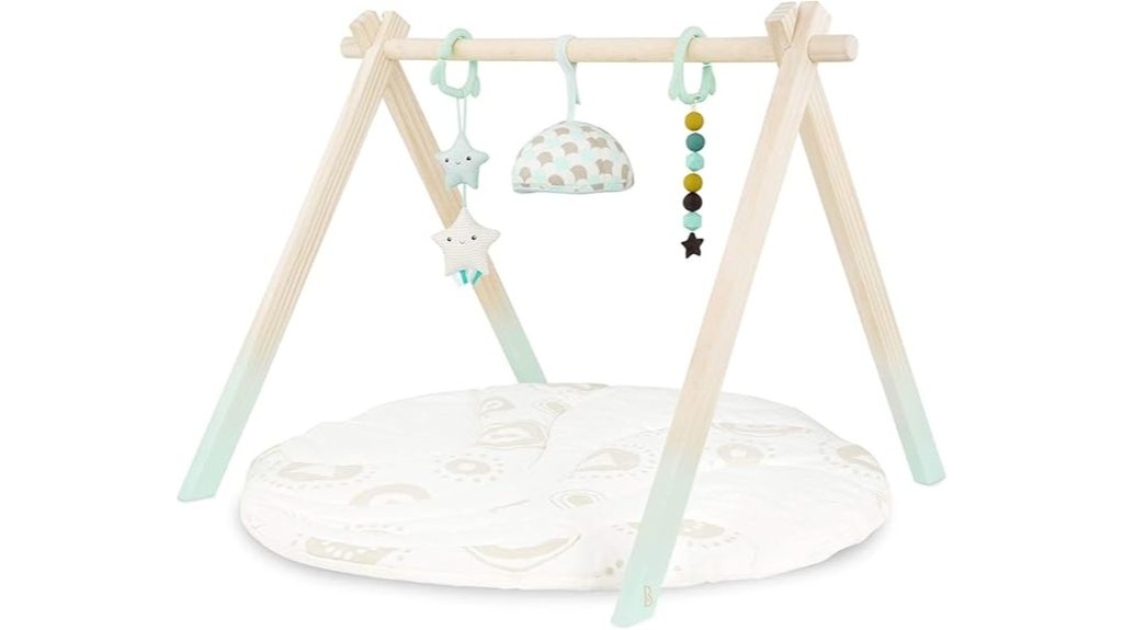 wooden baby play gym