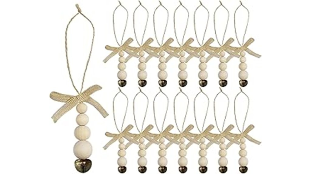 wooden beads christmas ornaments
