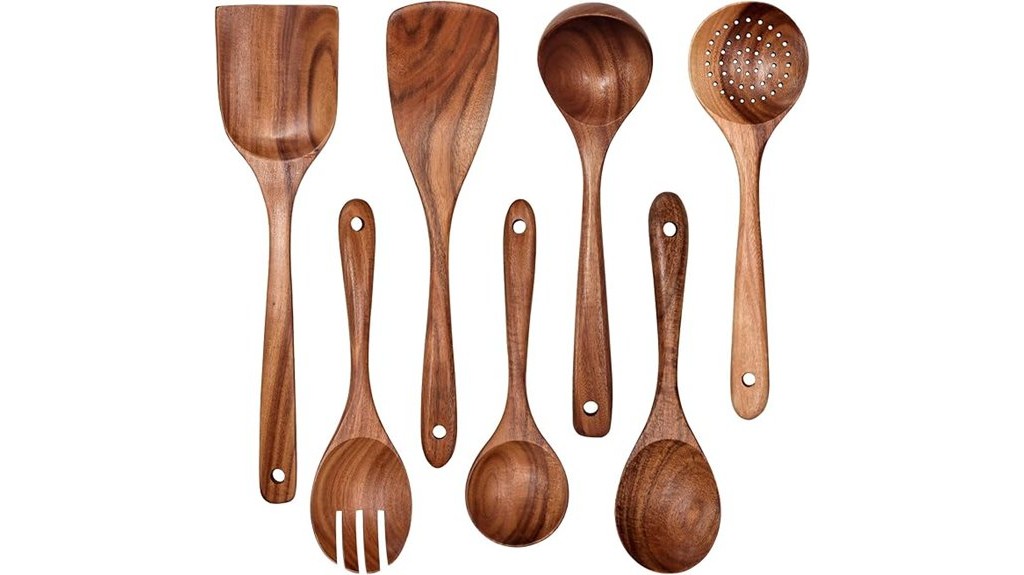 wooden non stick kitchen tools
