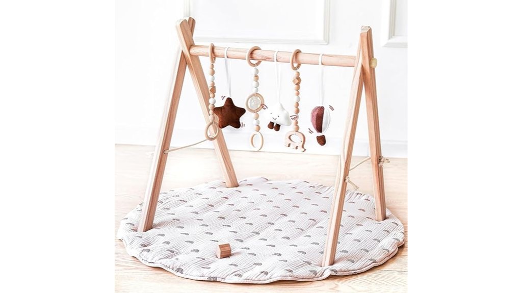 wooden play gym set