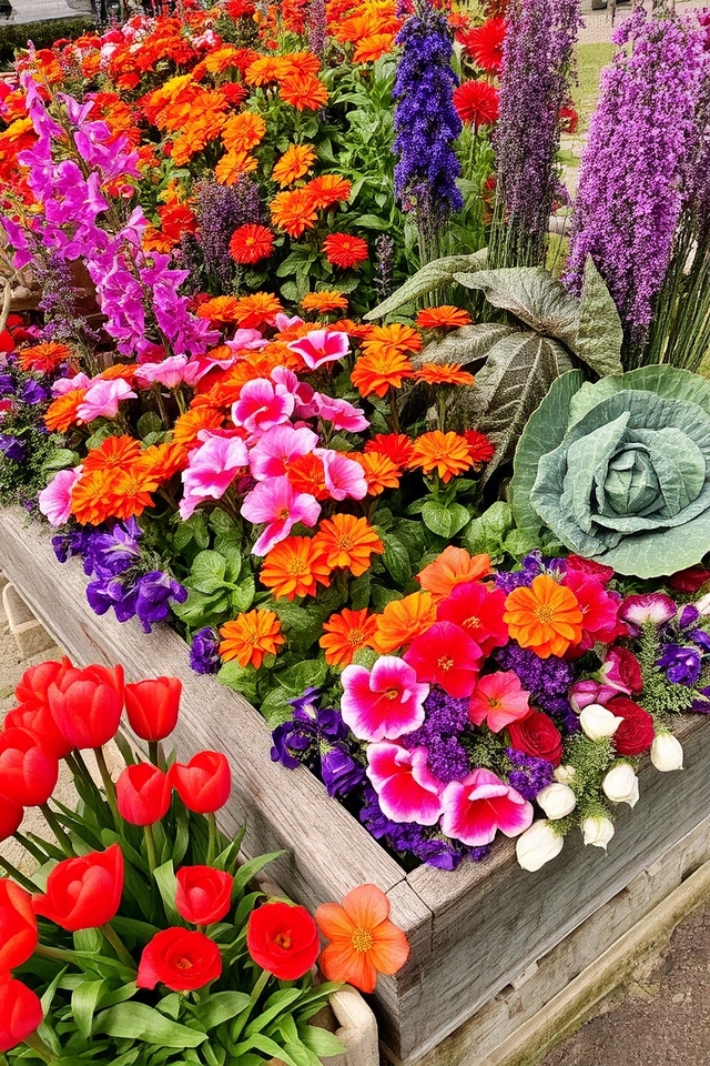 year round colorful plant selection