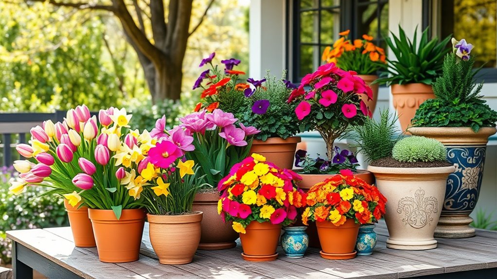 year round vibrant patio blooms