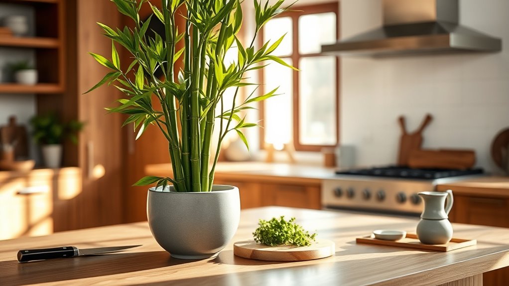 zen bamboo kitchen decor