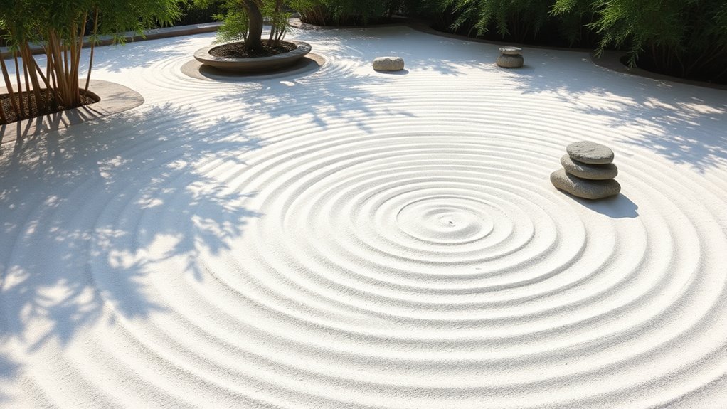 zen garden raked patterns