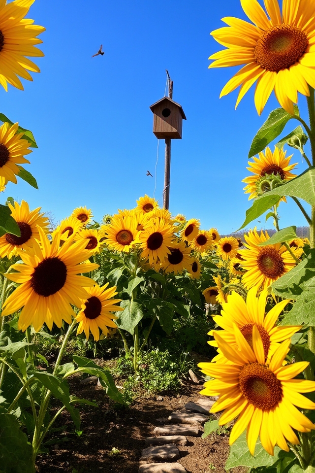 attract wildlife with sunflowers