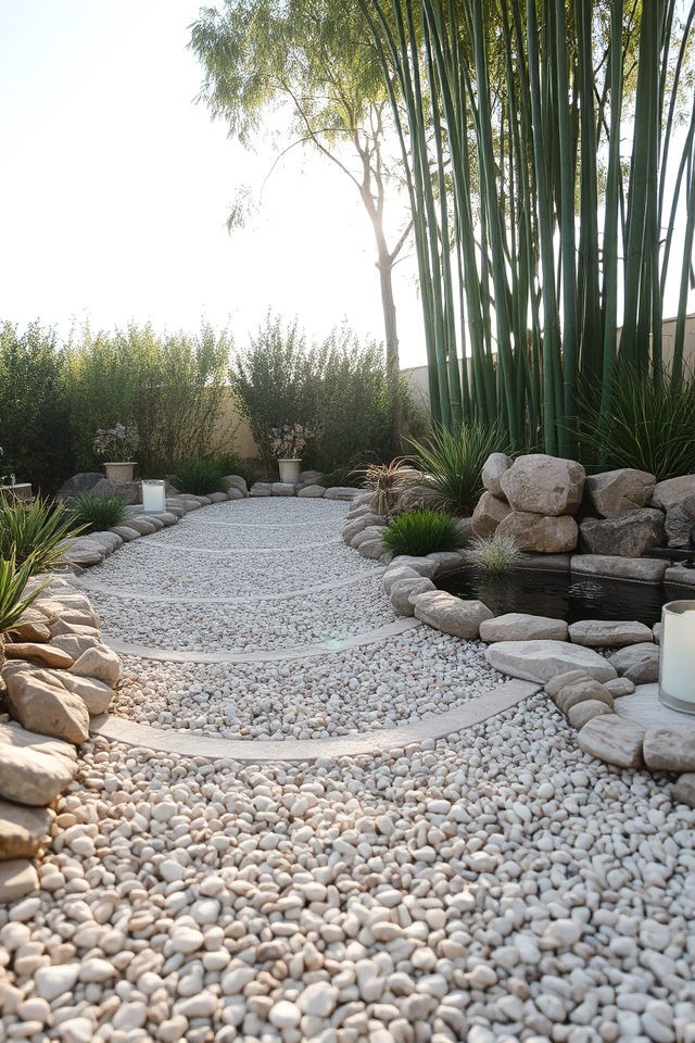 calming rock and gravel designs