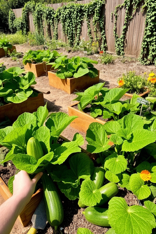 enhanced zucchini garden yields