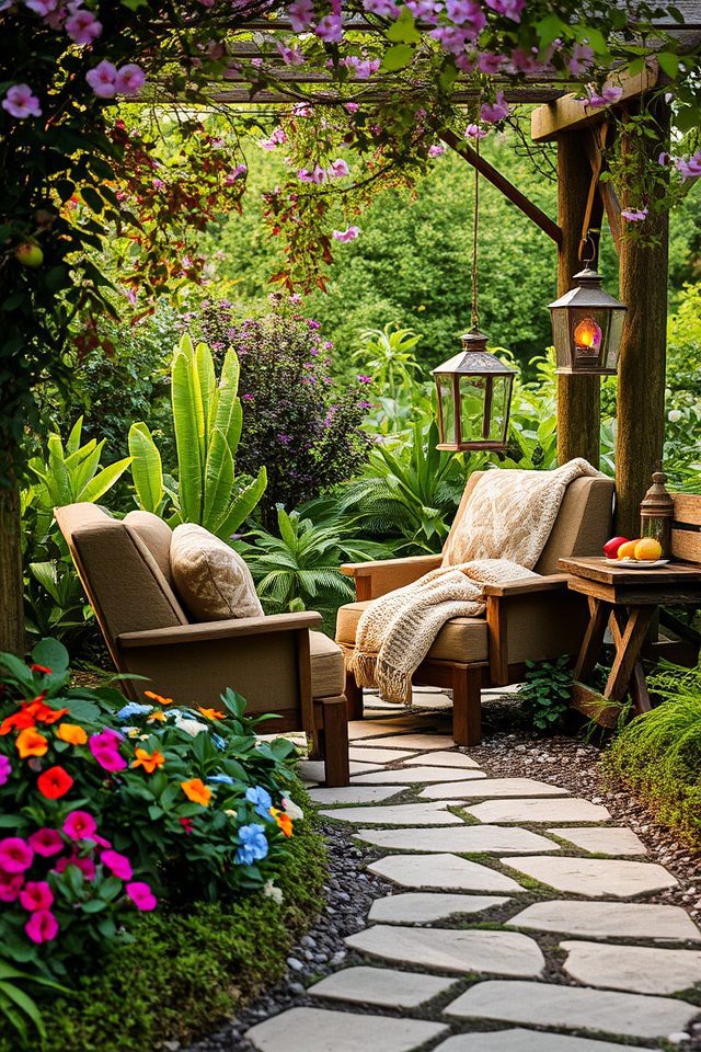 inviting garden relaxation spots