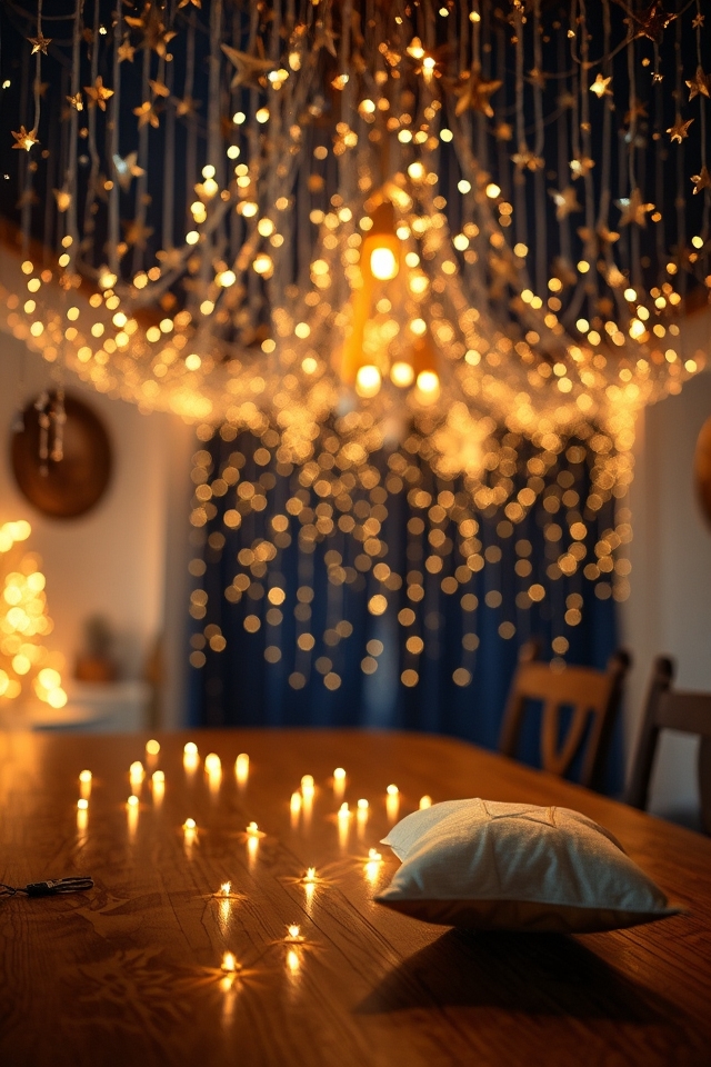 magical glittering star decorations