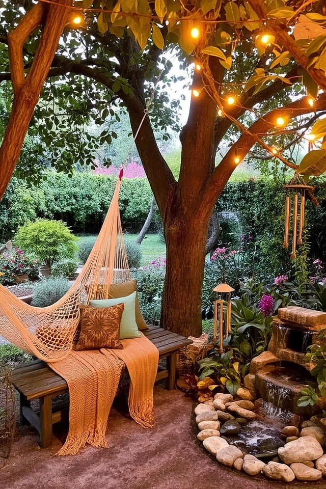 serene garden relaxation area