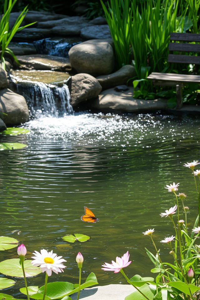 tranquil garden water features