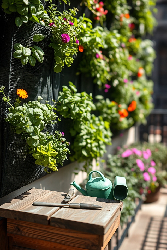 vertical gardening wall pockets