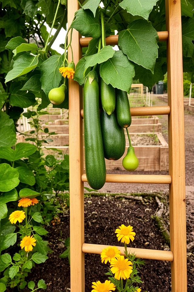 vertical zucchini growth solution