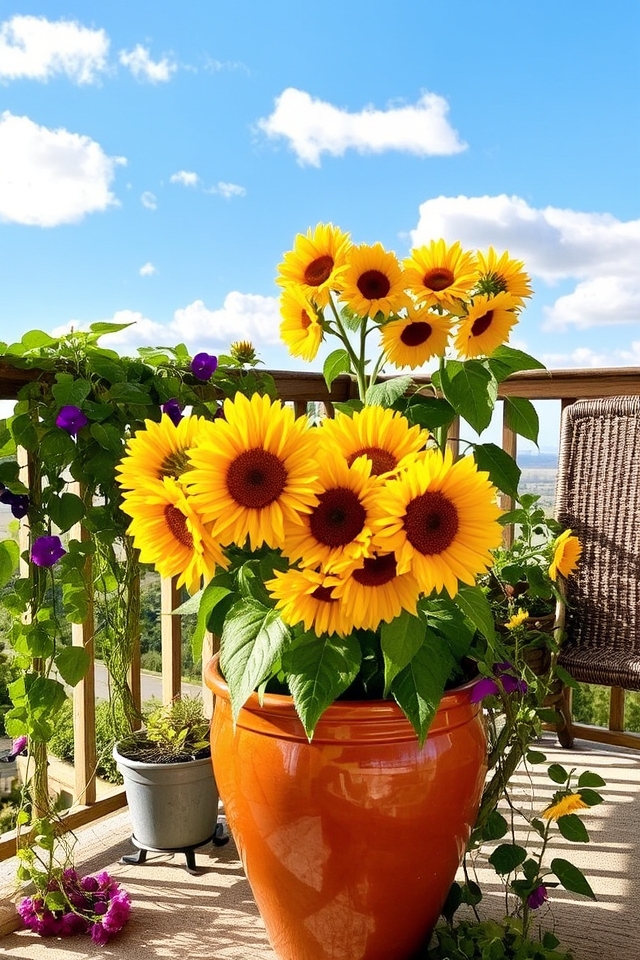 vibrant compact sunflower gardens