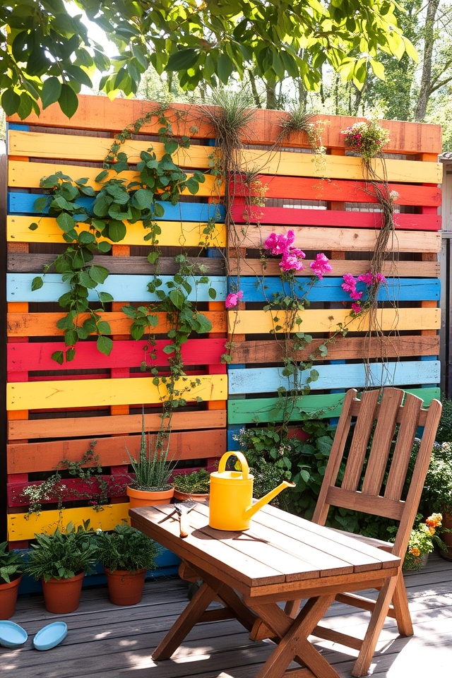 vibrant vertical garden backdrop